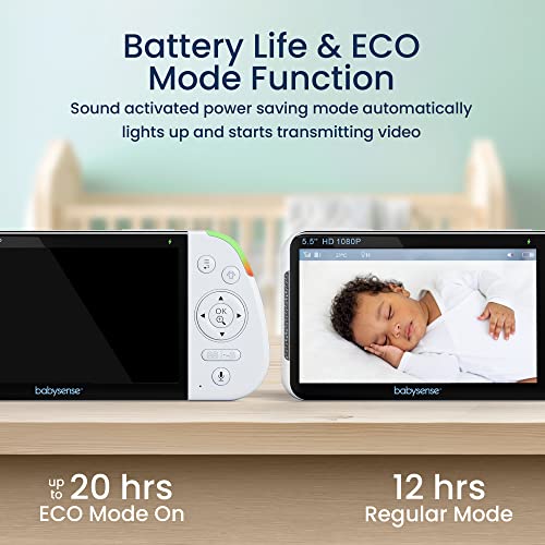 Babysense Full HD Split-Screen Video Baby Monitor