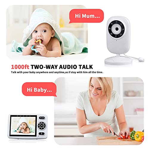 FOCOLO Baby Monitor with Camera and Night Vision