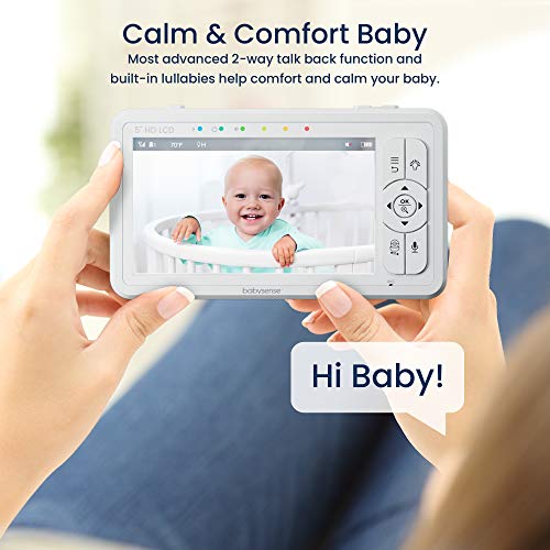 Babysense HD Split-Screen Baby Monitor with Two Cameras