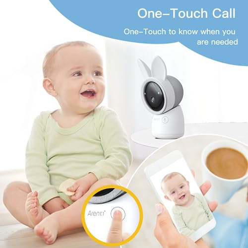 2K Baby Monitor with Camera, Night Vision, Split Screen