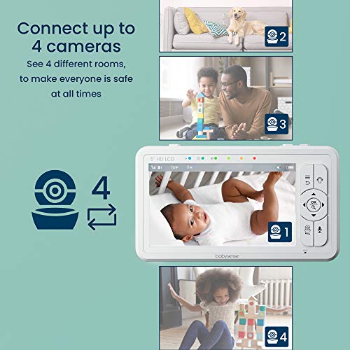 Babysense HD Split-Screen Baby Monitor with Two Cameras