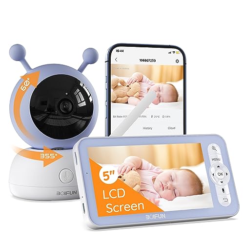 BOIFUN Wifi Video Baby Monitor Camera, App Controlled