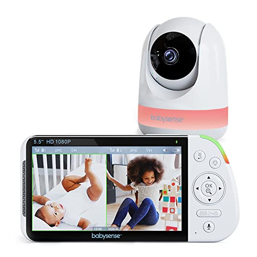 5.5" Full HD Split-Screen Baby Monitor with Camera