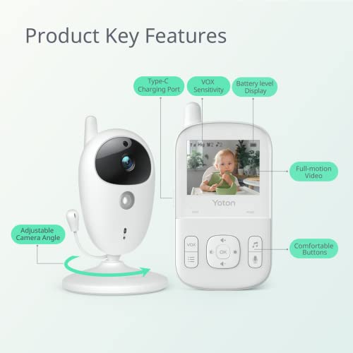 YOTON Video Baby Monitor with Camera and 2.7" Screen