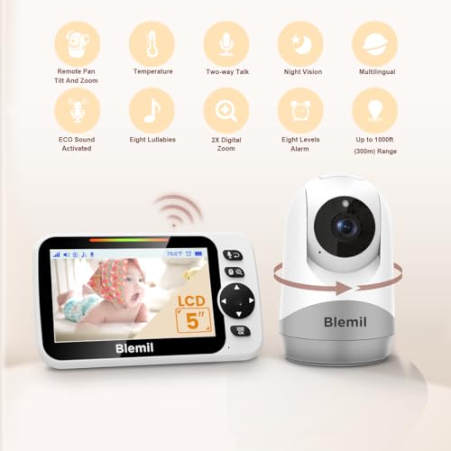 Split-Screen Video Baby Monitor with Night Vision