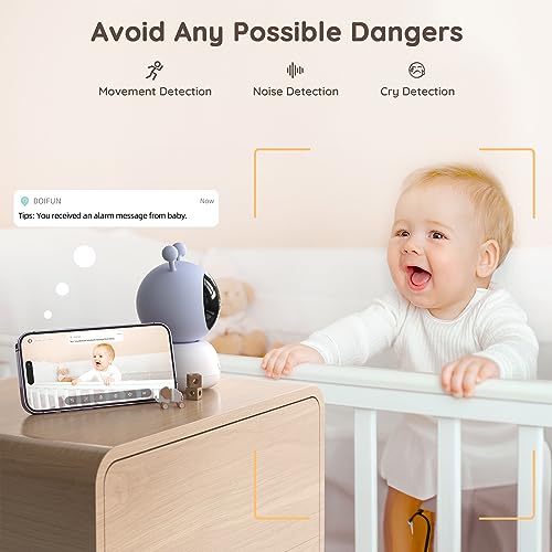 BOIFUN Wifi Video Baby Monitor Camera, App Controlled