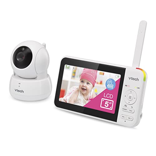VTech Video Baby Monitor with Pan&Tilt, 5" LCD, Night Vision