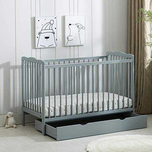 Brooklyn Baby Cot Crib with Water Repellent Mattress