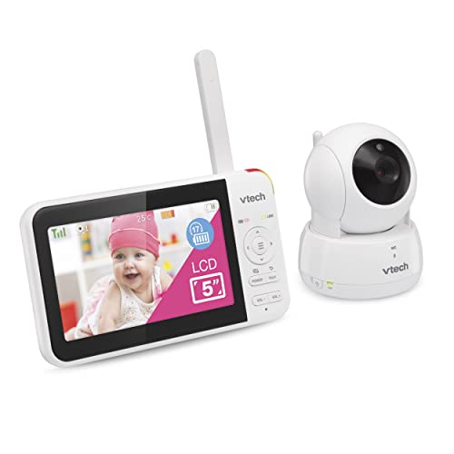 VTech Video Baby Monitor with Pan&Tilt, 5" LCD, Night Vision