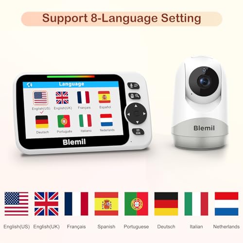 Split-Screen Video Baby Monitor with Night Vision