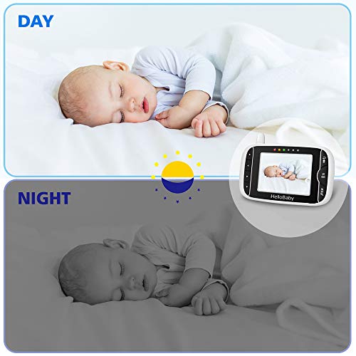 HelloBaby Wireless Video Baby Monitor: 3.2 Inch Screen