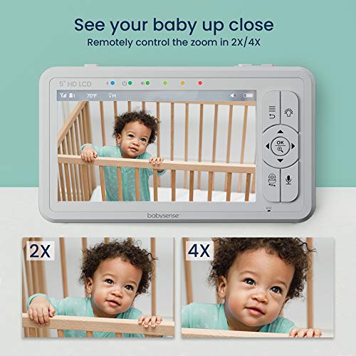 5" HD Baby Monitor with Camera, Audio, Night Vision