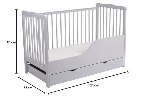 Brooklyn Baby Cot Crib with Water Repellent Mattress