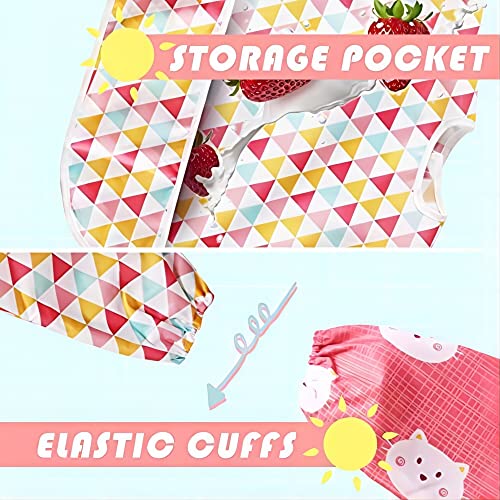 Little Dimsum Long Sleeve Waterproof Bib with Large Pocket