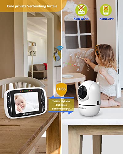 HelloBaby Monitor: Camera, Audio, VOX, Two-Way, Night Vision