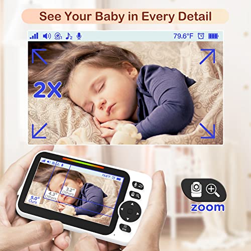 Split-Screen Video Baby Monitor with Night Vision