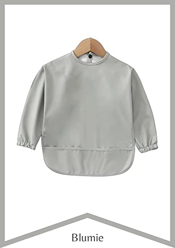 Long Sleeve Waterproof Baby Bib with Painting Apron