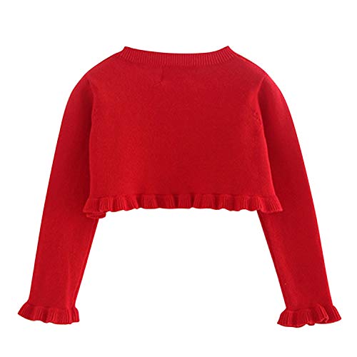 De feuilles Toddler Baby Girls Ruffle Knit Cardigan