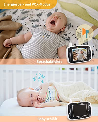 HelloBaby Monitor: Camera, Audio, VOX, Two-Way, Night Vision
