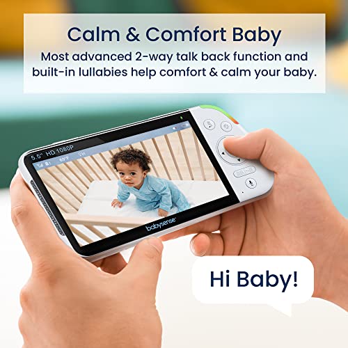 5.5" Full HD Split-Screen Baby Monitor with Camera