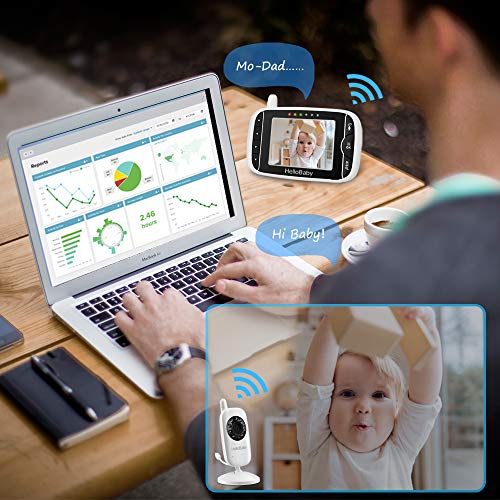 HelloBaby Wireless Video Baby Monitor: 3.2 Inch Screen