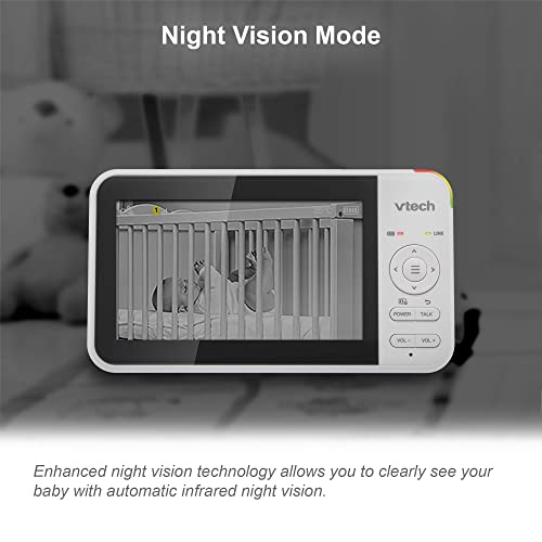 VTech Video Baby Monitor with Pan&Tilt, 5" LCD, Night Vision