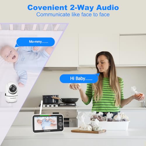 HelloBaby 5'' Display Video Baby Monitor with Night Vision