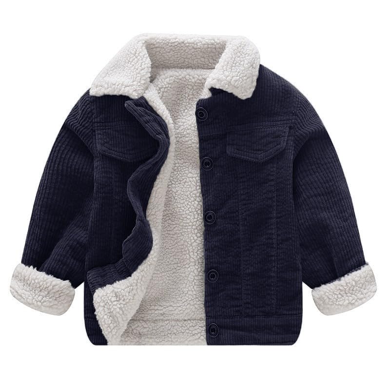 Cute Corduroy Sherpa Jacket for Baby Boys & Girls