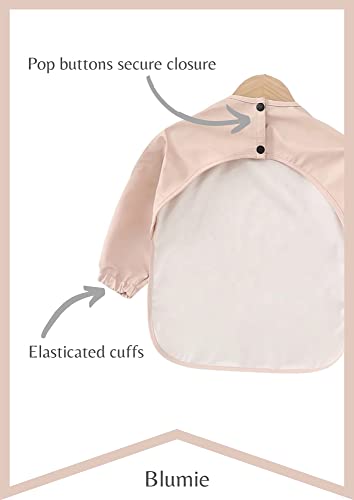 Long Sleeve Waterproof Baby Bib with Painting Apron