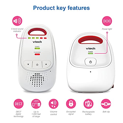 VTech BM1000 Digital Audio Baby Monitor with Rechargeable Parent Unit