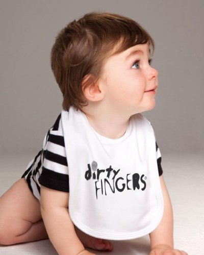 Baby Unisex Navy Feeding Bib: House White Bottle