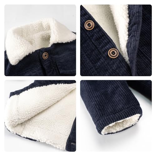 Cute Corduroy Sherpa Jacket for Baby Boys & Girls