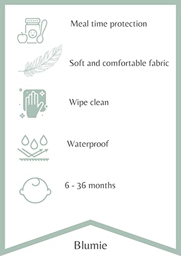 Long Sleeve Waterproof Baby Bib with Painting Apron