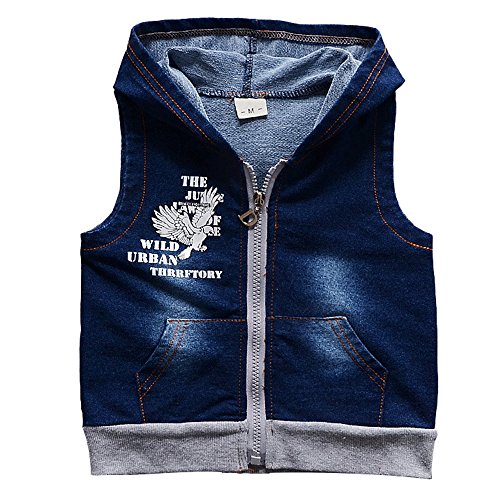 Green Denim Vest Set with Cotton Shirt & Jeans