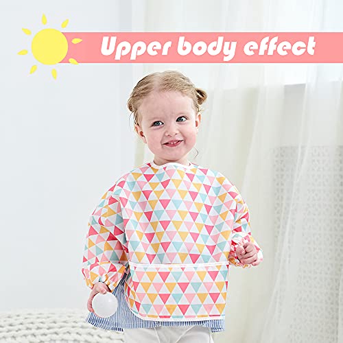 Little Dimsum Long Sleeve Waterproof Bib with Large Pocket