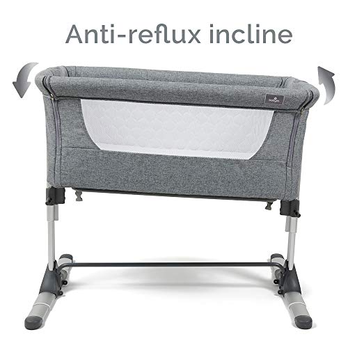 Babylo Snuggle Cuddle Bedside Sleeper, Slate Grey