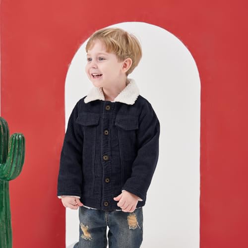 Cute Corduroy Sherpa Jacket for Baby Boys & Girls