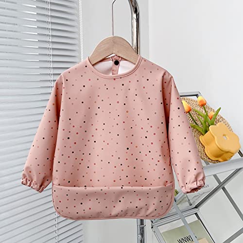 Jmbabe Waterproof Long Sleeve Baby Bib Apron