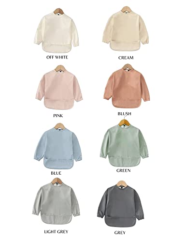 Long Sleeve Waterproof Baby Bib with Painting Apron