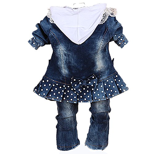 Baby Girl Denim Set: Shirt, Jacket, Jeans (2-3 Years)