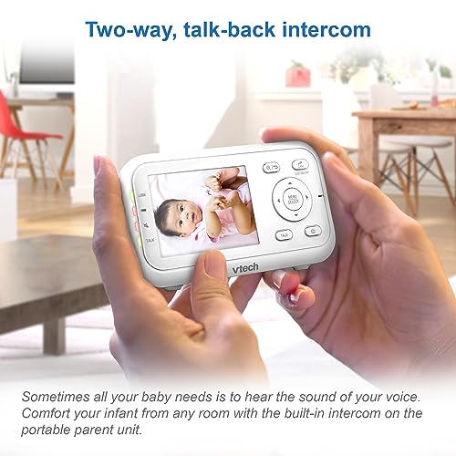 VTech VM3250 Video Baby Monitor with Camera, Long Range, LCD Screen, Night Vision