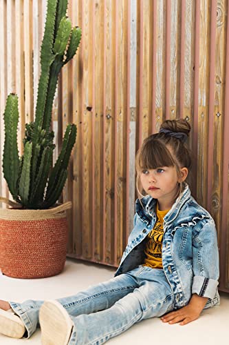 Koko Noko Baby Girls Blue Denim Jacket with Ruffles