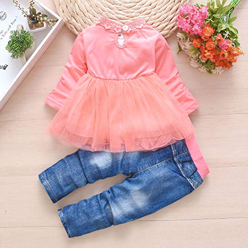 Peacolate Baby Girls Clothing Set: T-shirt, Jacket, Jeans