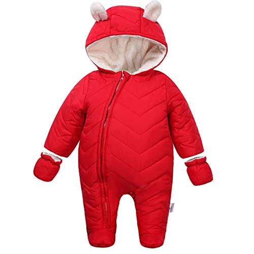 Winter Hooded Puffer Jacket Snowsuit for Baby Boy/Girl
