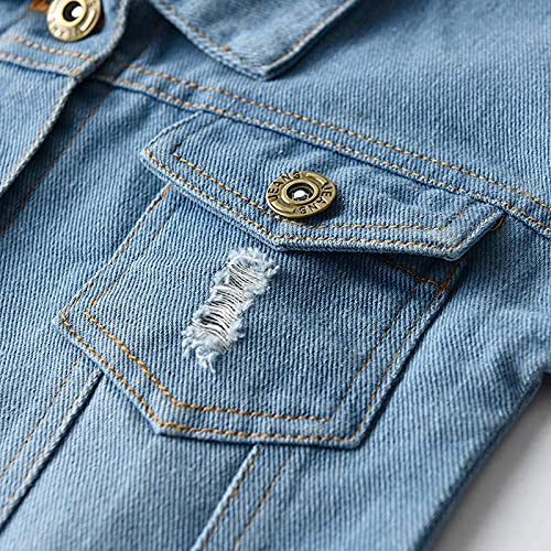 Girls Boys Denim Jacket Kids Fashion Cowboy Coat