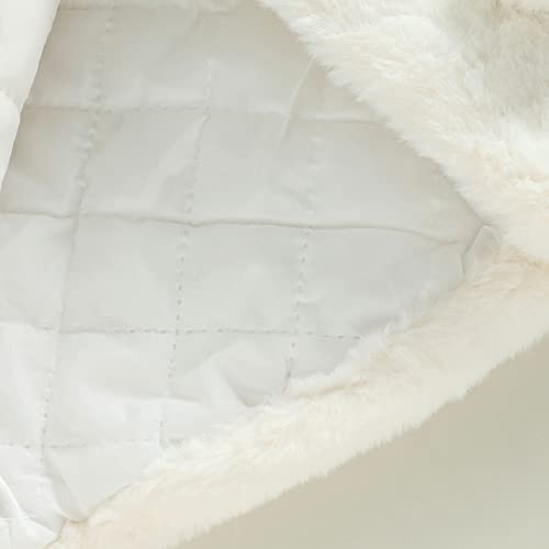 White Faux Fur Cape Coat for Baby Girl