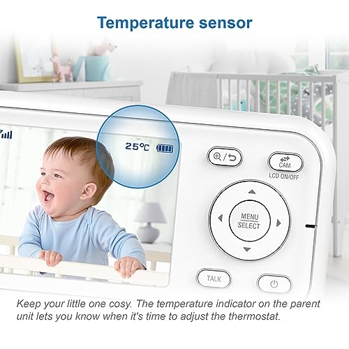 VTech VM3250 Video Baby Monitor with Camera, Long Range, LCD Screen, Night Vision