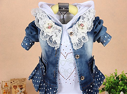 Baby Girl Denim Set: Shirt, Jacket, Jeans (2-3 Years)