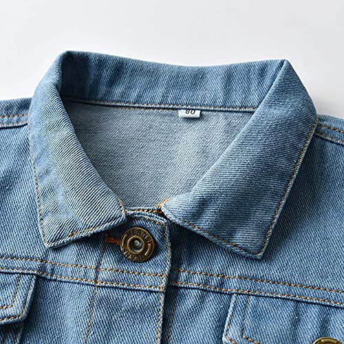 Girls Boys Denim Jacket Kids Fashion Cowboy Coat