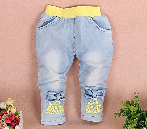 Yellow Denim Clothing Set for Baby Girls (6-12M)